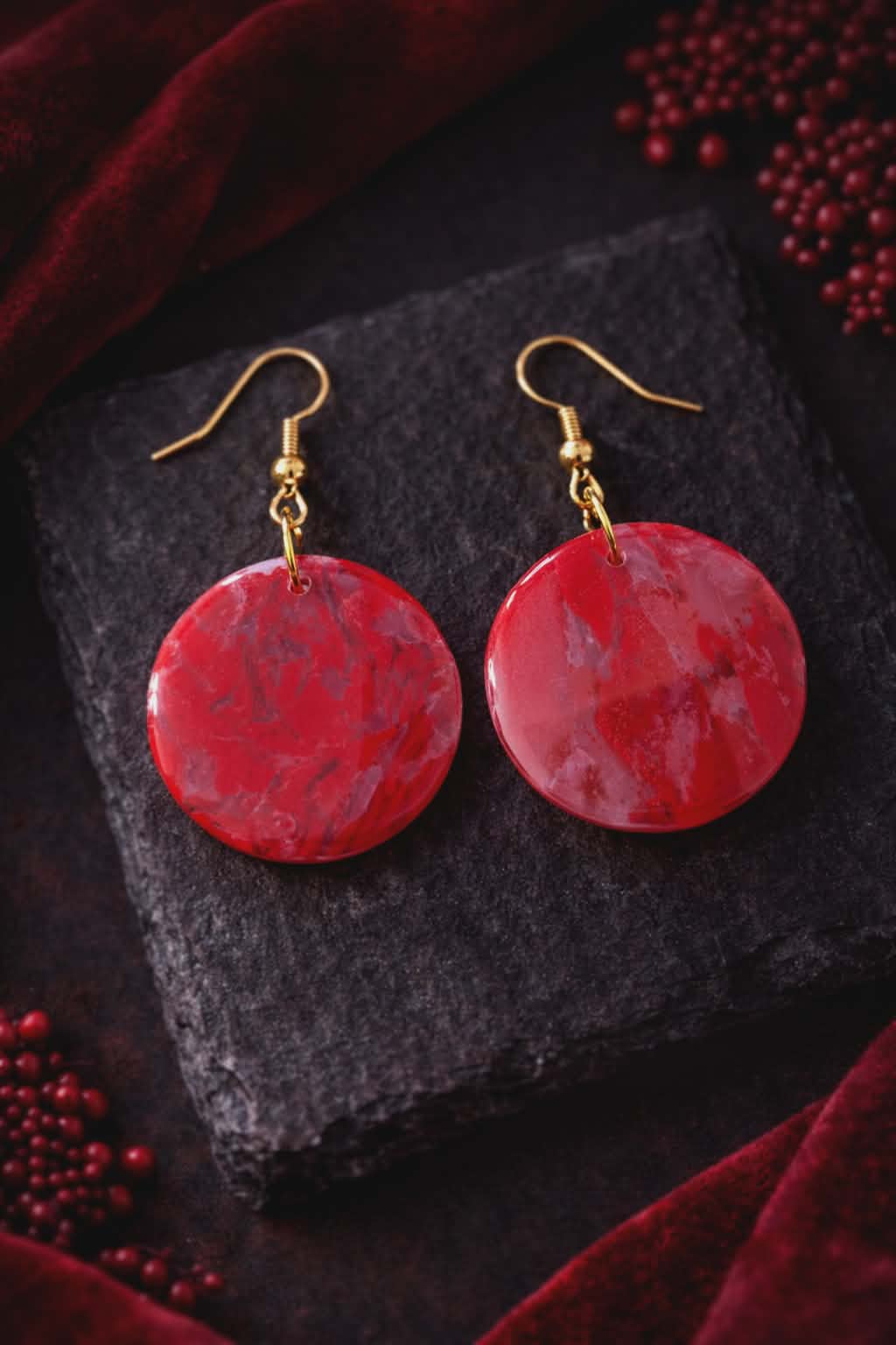 Boucles d'oreilles rondes