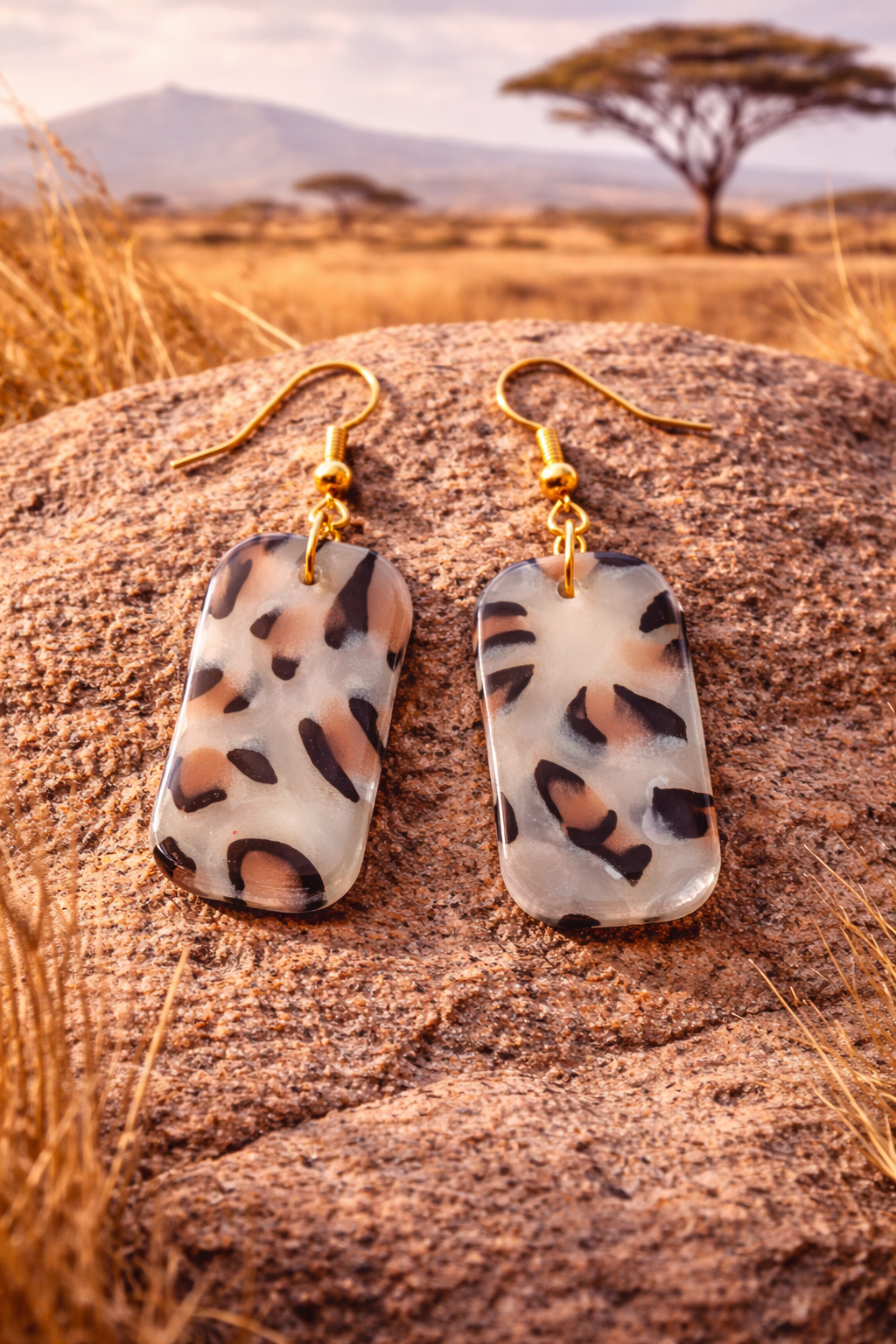 Boucles d'oreilles rectangulaires