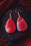 Boucles d'oreilles goutte organique