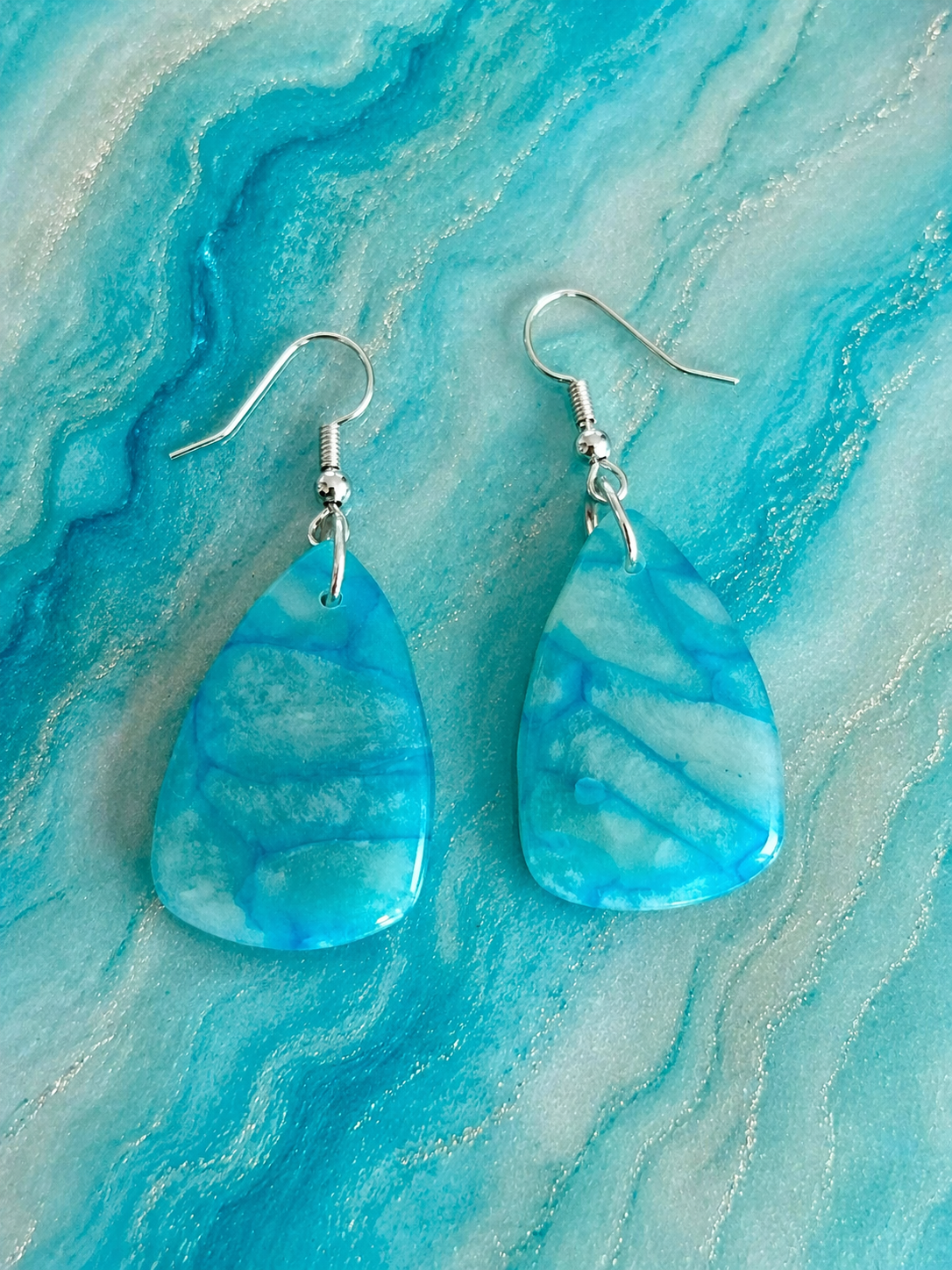 Boucles d'oreilles  goutte eau