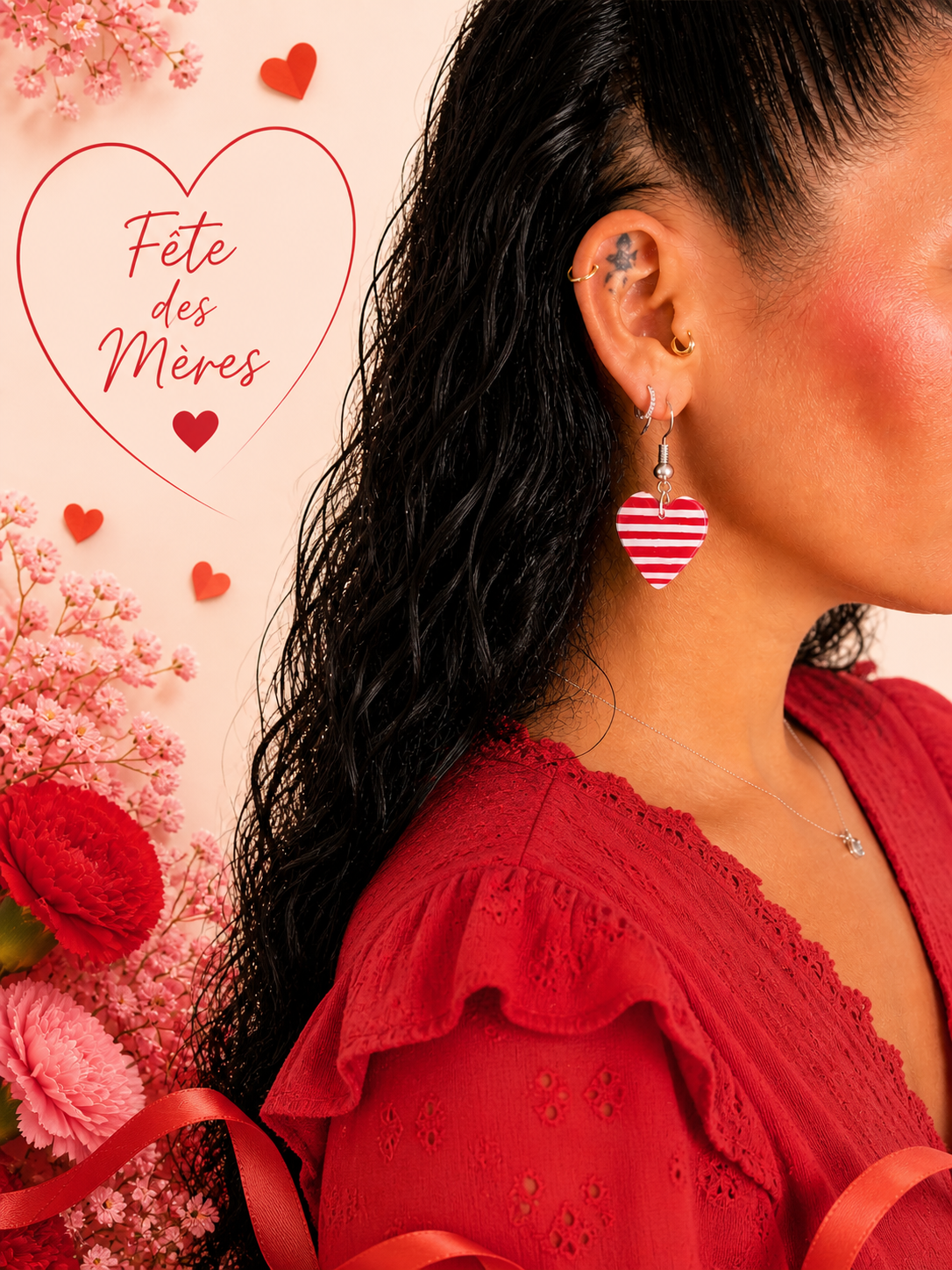 Boucles D'oreilles en forme de cœur