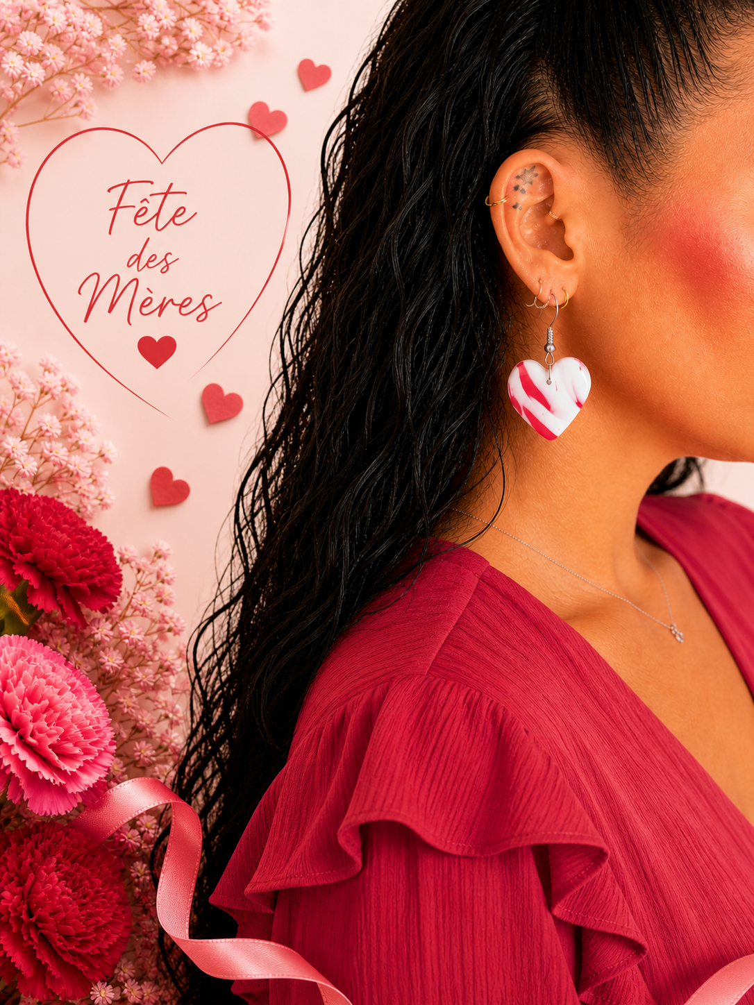 Boucle D'oreilles en forme de cœur