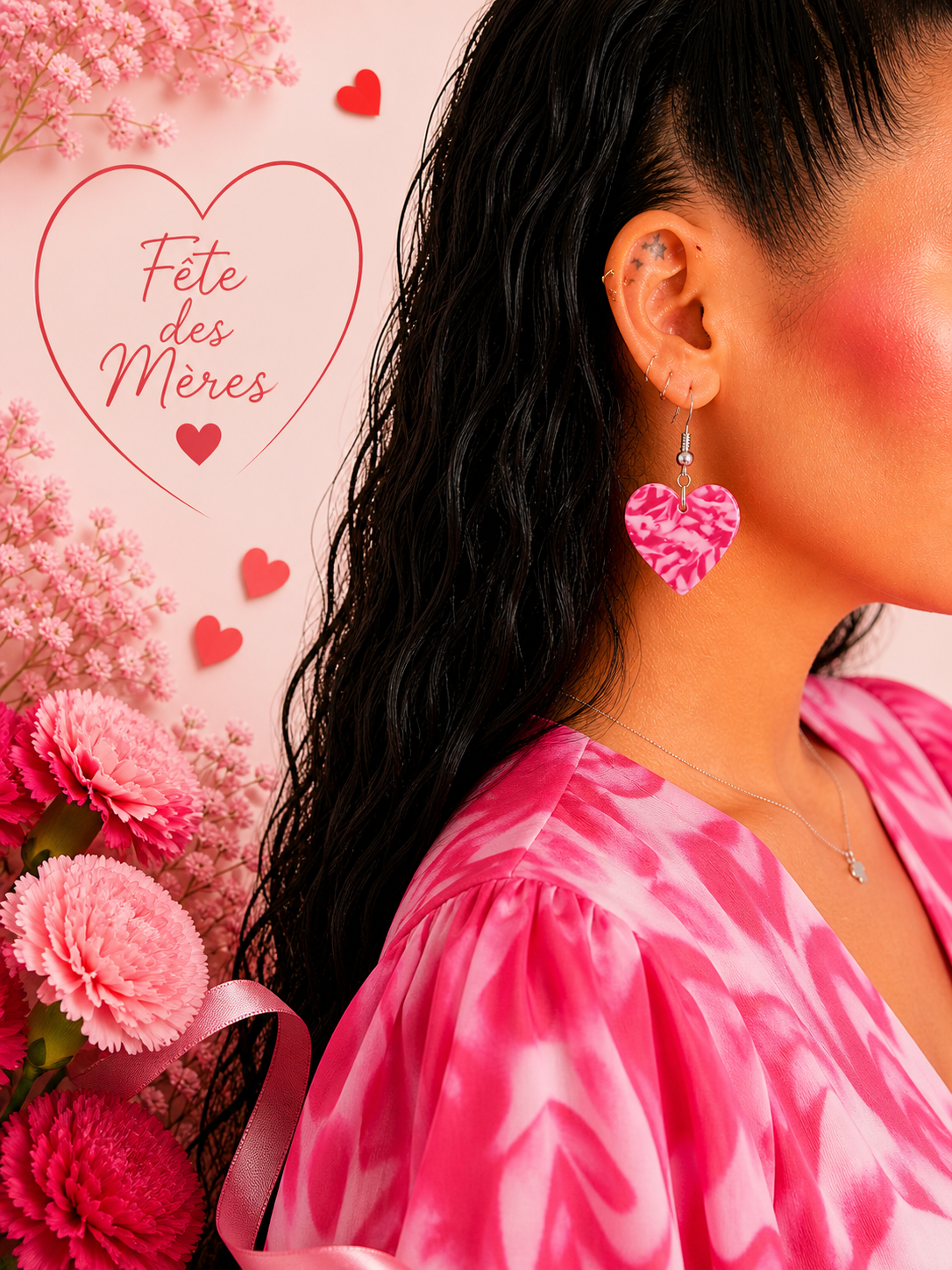 Boucles D'oreilles en forme de cœur