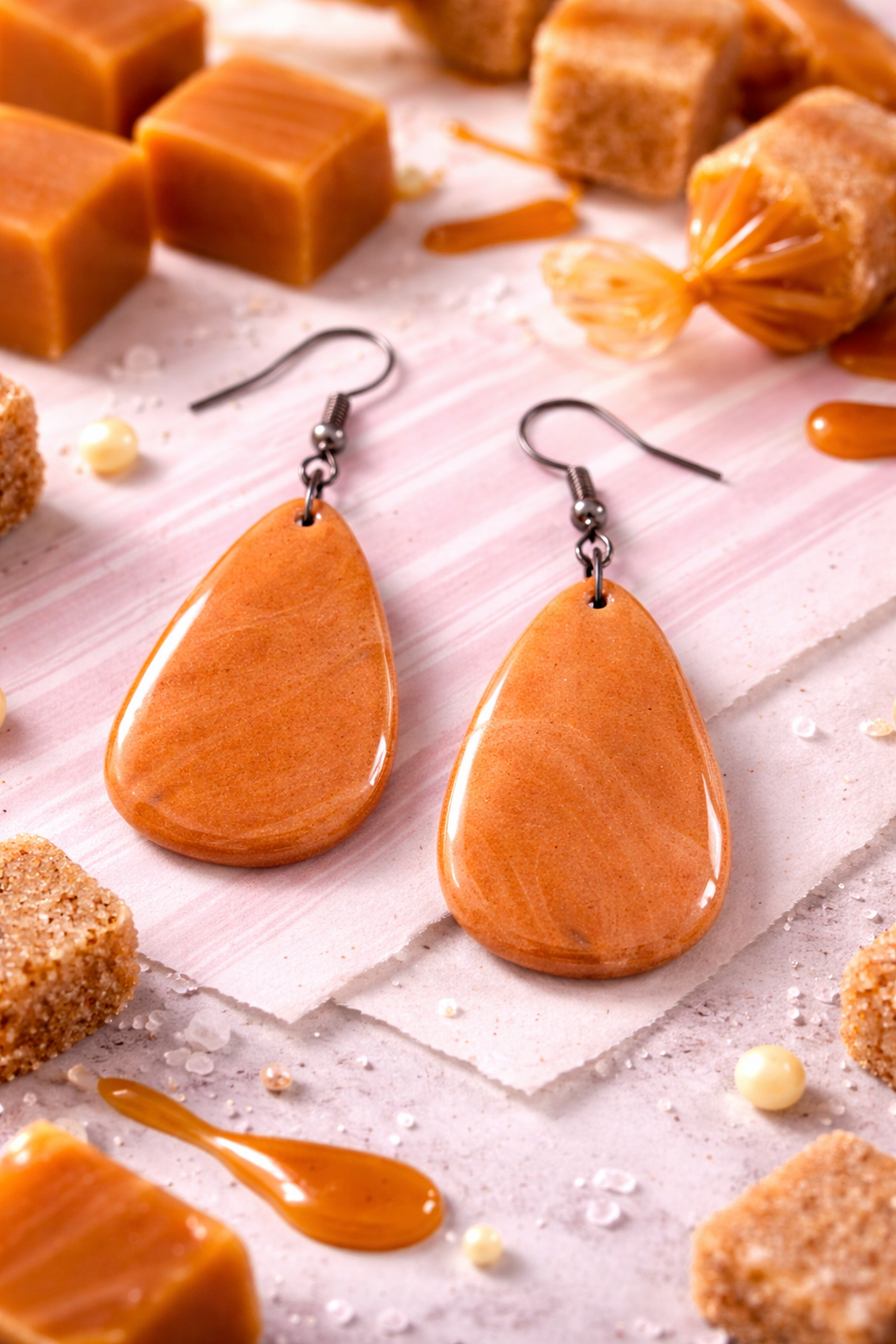 Boucles d'oreilles ovales organique