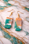 Boucles d'oreilles mélange marbré