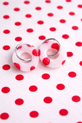 Boucles d'oreilles créole rouge et blanc