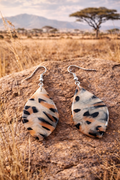 Boucles d'oreilles Léopard ovales allongées