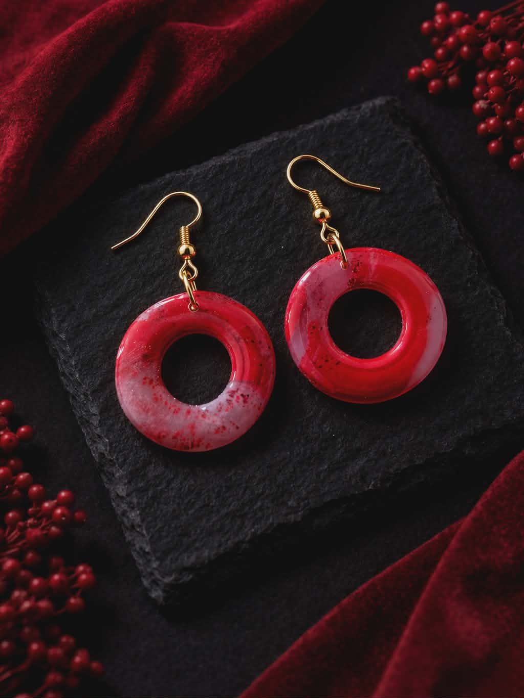 Boucles d'oreilles rondes ajourées
