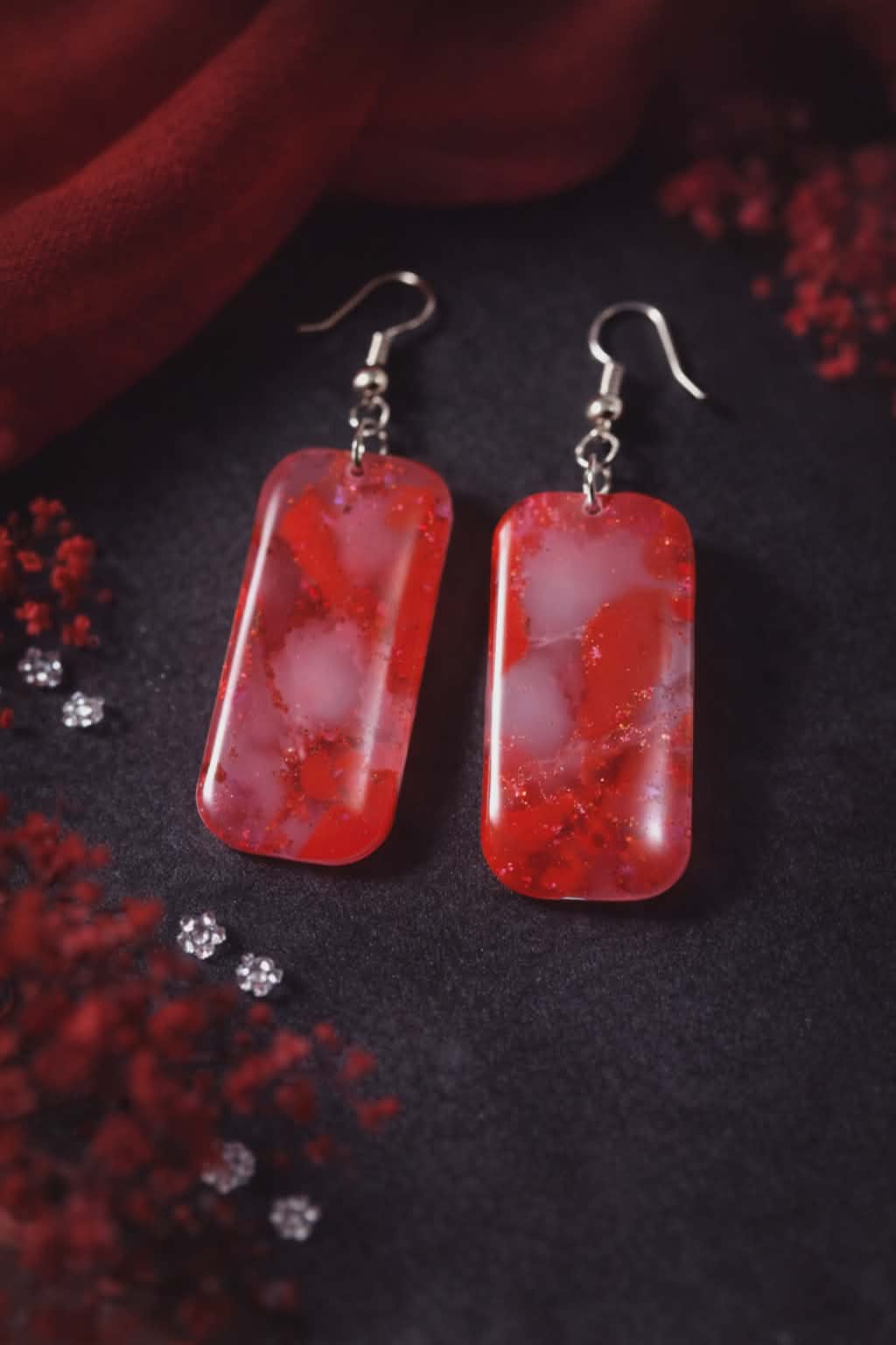 Boucles d'oreilles rectangulaire